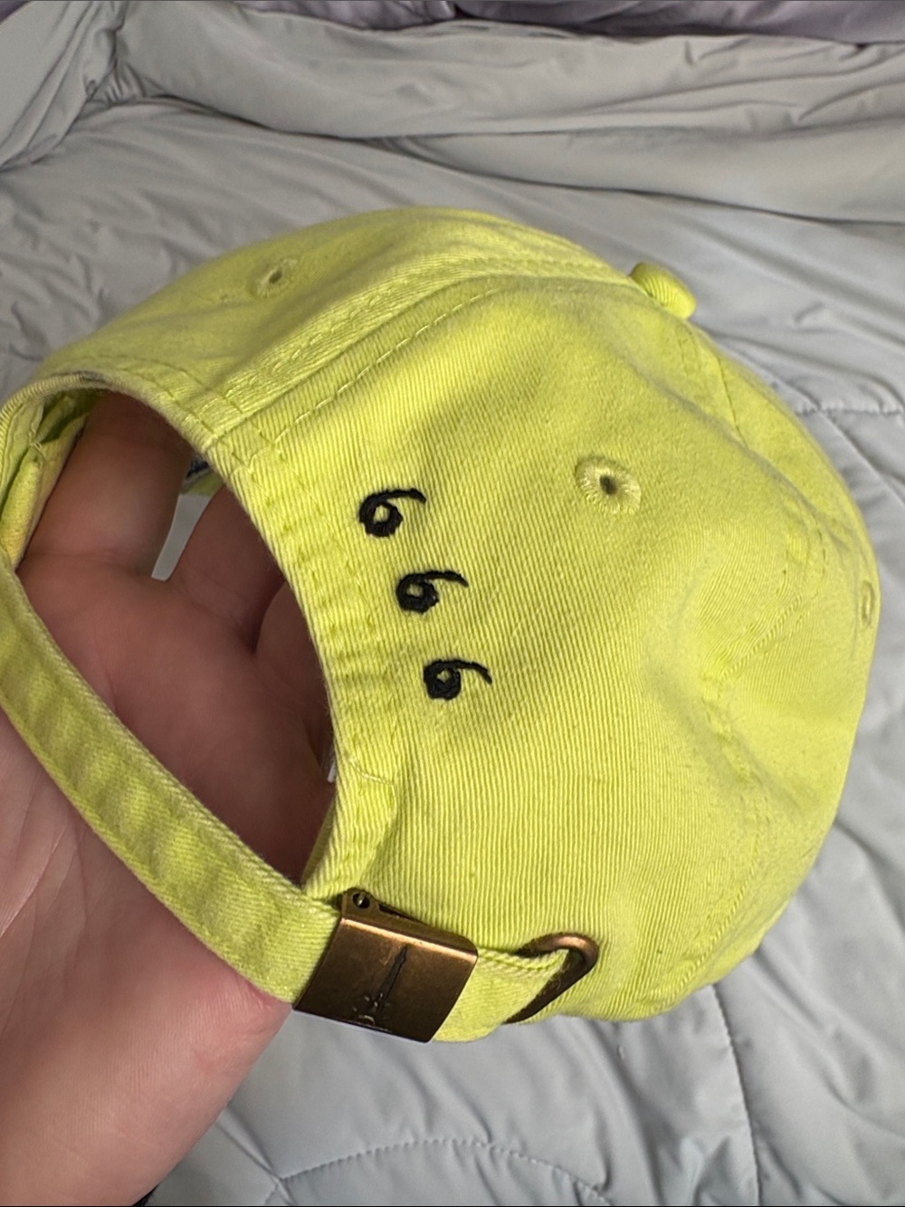 Juice World x ADAMS Neon Yellow Embroidered 666 Baseball Cap